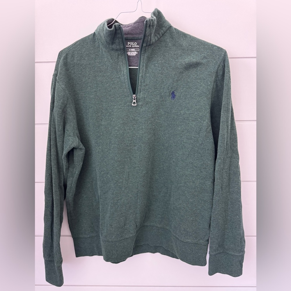 Polo Ralph Lauren Green Flannel Quarter-Zip